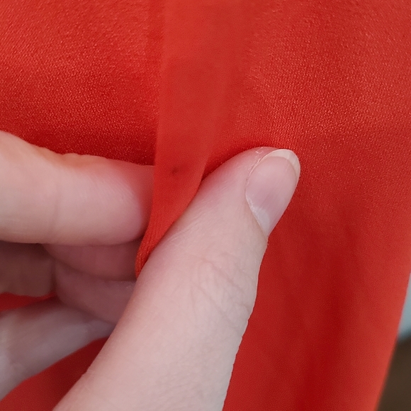 Calvin Klein Red Cowl Neck Maxi Dress with Gold Belt - Picture 5 of 6